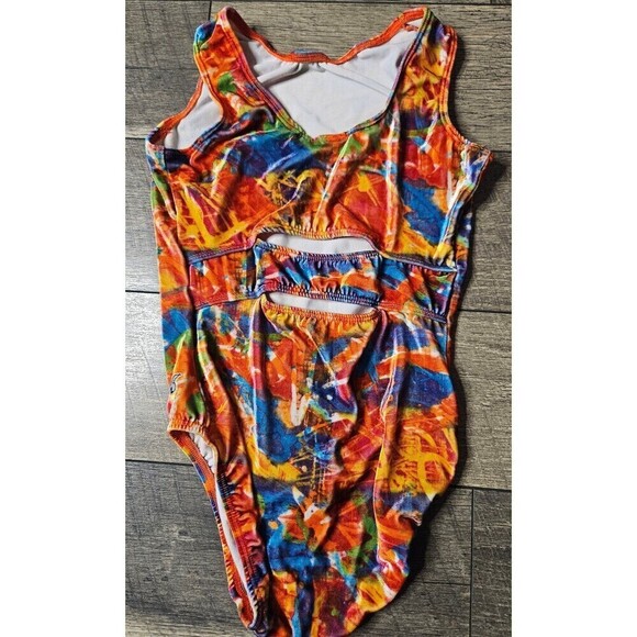 GK Velvet Gymnastics Leotard Grafitti Medium - Picture 5 of 6